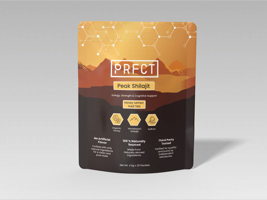 PRFCT Peak Shilajit  Honey Lemon Iced Tea